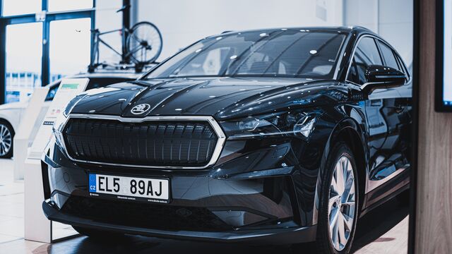 Schwarzer Skoda Enyaq