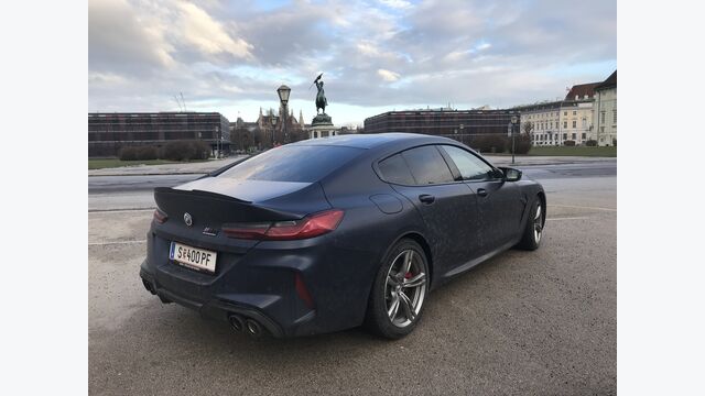 BMW M8 Competition Grand Coupe Heckansicht