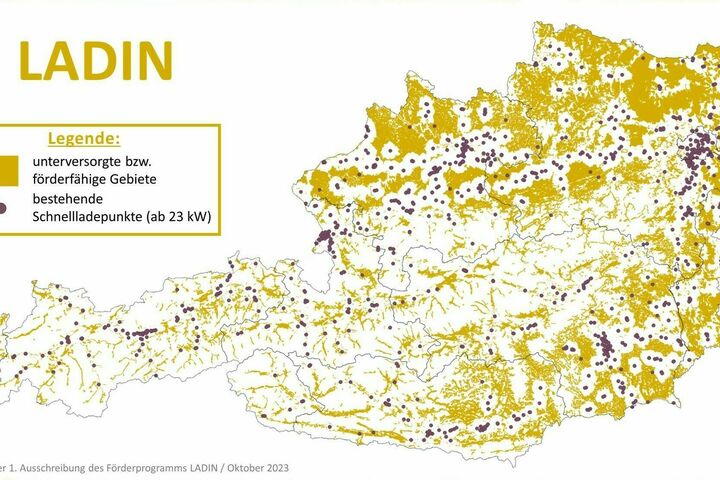 Ladesäulen Österreich Kapazität Auslastung Verteilung
