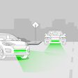 Vordere Bremsleuchten leuchten grün statt rot und ließen sich recht unkompliziert in das Design von Fahrzeugen integrieren.