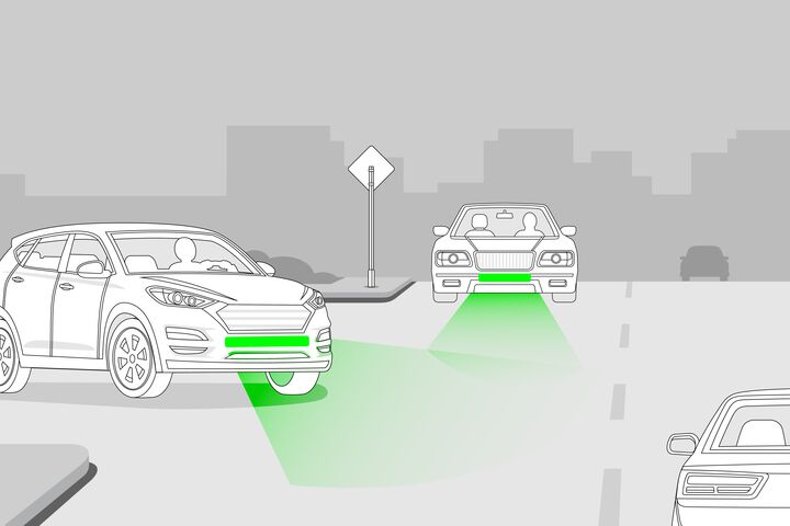 Vordere Bremsleuchten leuchten grün statt rot und ließen sich recht unkompliziert in das Design von Fahrzeugen integrieren.