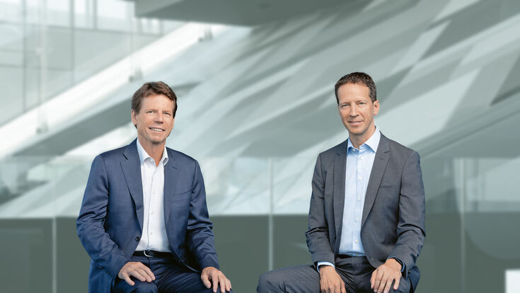 Hannes Maurer, CEO der Porsche Bank, und Alexander Nekolar, CFO der Porsche Bank.
