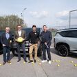 (v.l.): ÖTV-Geschäftsführer Wirtschaft Thomas Schweda, Harald Hölzl, President & CEO Kia Austria, ÖTV-Sportdirektor und Davis-Cup-Kapitän Jürgen Melzer, Herbert Hönigmann, Geschäftsführer Autohaus Hönigmann