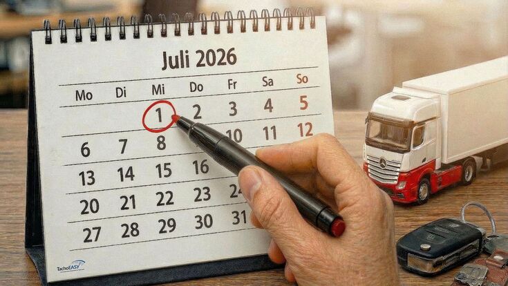 Ab dem 1. Juli 2026 gilt die neue Fahrtenschreiberpflicht für leichte Nutzfahrzeuge. Darauf abgestimmt bietet TachoEASY ein All-inclusive-Paket aus einführender Beratung, leistungsfähiger Tachodaten-Archivierungssoftware und juristischen Support an.