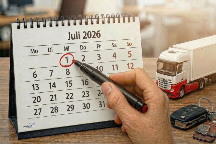 Ab dem 1. Juli 2026 gilt die neue Fahrtenschreiberpflicht für leichte Nutzfahrzeuge. Darauf abgestimmt bietet TachoEASY ein All-inclusive-Paket aus einführender Beratung, leistungsfähiger Tachodaten-Archivierungssoftware und juristischen Support an.