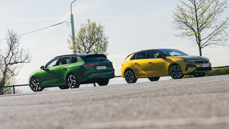 Perfekt für den Einsatz als Firmenwagen – den Opel Astra gibt es als Kombi und als Fünfsitzer.