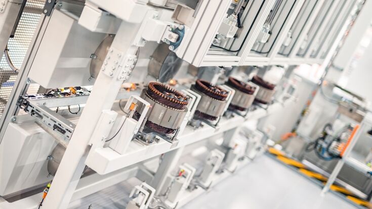 Weltweit laufen derzeit rund sieben Elektromotoren von Bosch pro Minute vom Band.